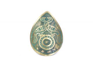 Brass ring miniature peacocks