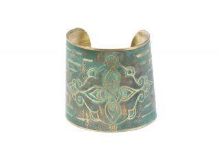Brass bracelet miniature cross
