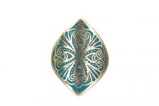 Brass ring miniature snowflake