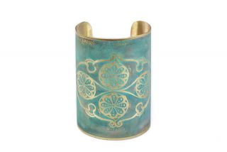 Brass bracelet miniature Flowers