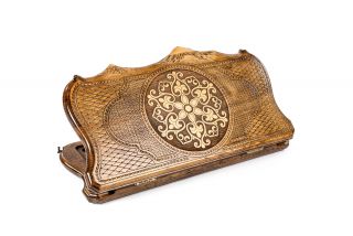 Backgammon with Ornamental snowflake motif with copyrighted Mount Ararat outline