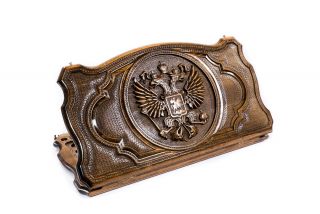 Backgammon Coat of Arms of Russian Federation with copyrighted contour outline