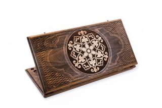 Backgammon with Ornamental snowflake motif classic