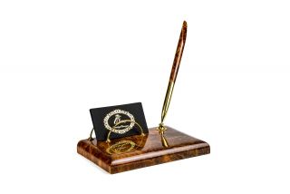 A pen with its stand