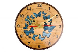 Wall Clock Butterflies 