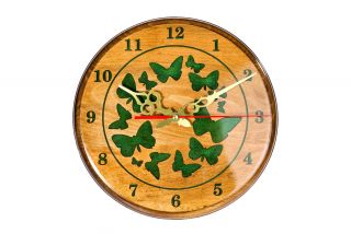 Wall Clock Butterflies 