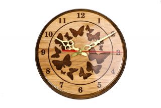 Wall Clock Butterflies 