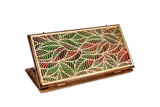 Epoxy leaves backgammon two-sided classic