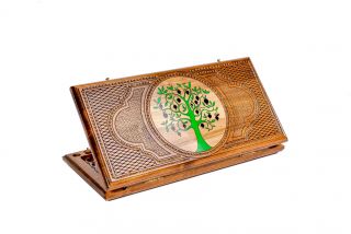 Pomegranate tree-epoxy backgammon classic