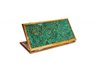 Backgammon with nut peel and epoxy two-sided classic