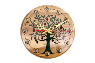 Wall Clock Pomegranate tree 