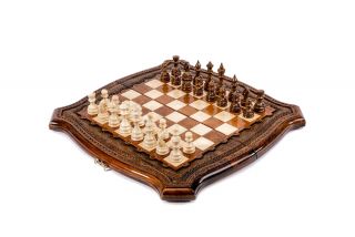 Chess with copyrighted contour outline